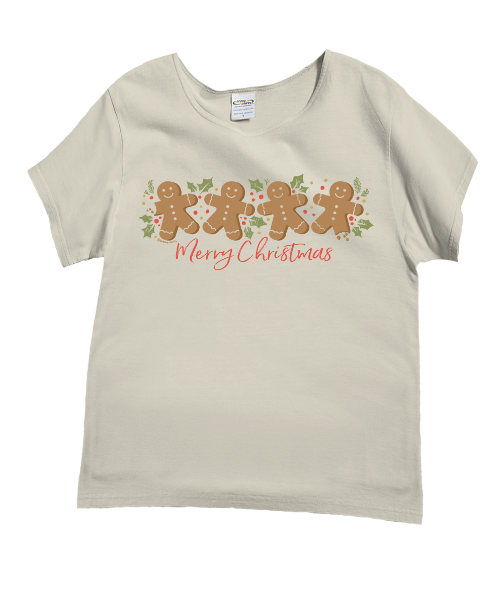 Gingerbread Man Band - Coconut Dyed Short Sleeve Scoop Neck T-Shirt