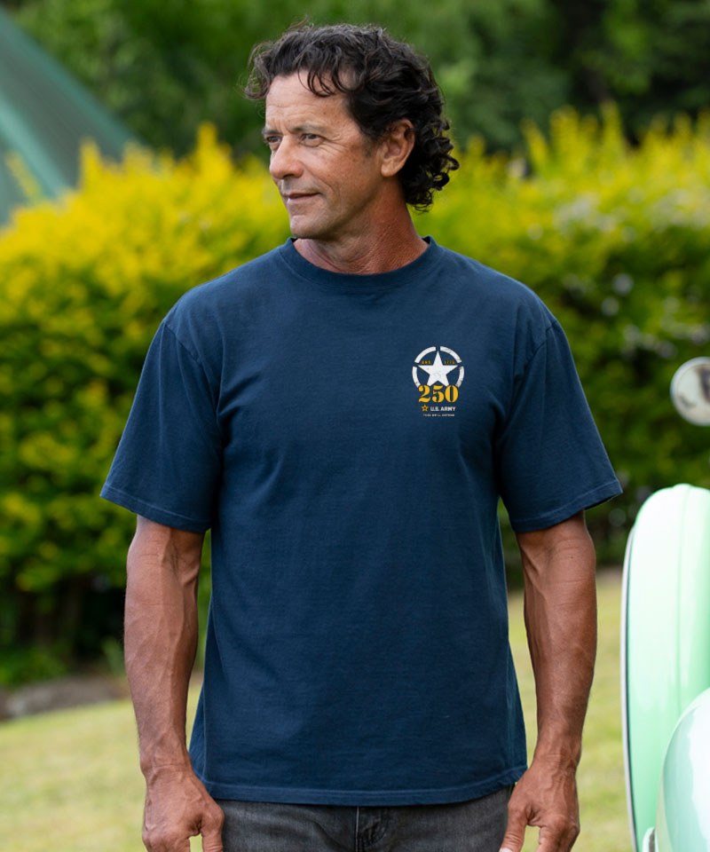 US Army 250th Scenic - Navy Short Sleeve Crewneck T-Shirt