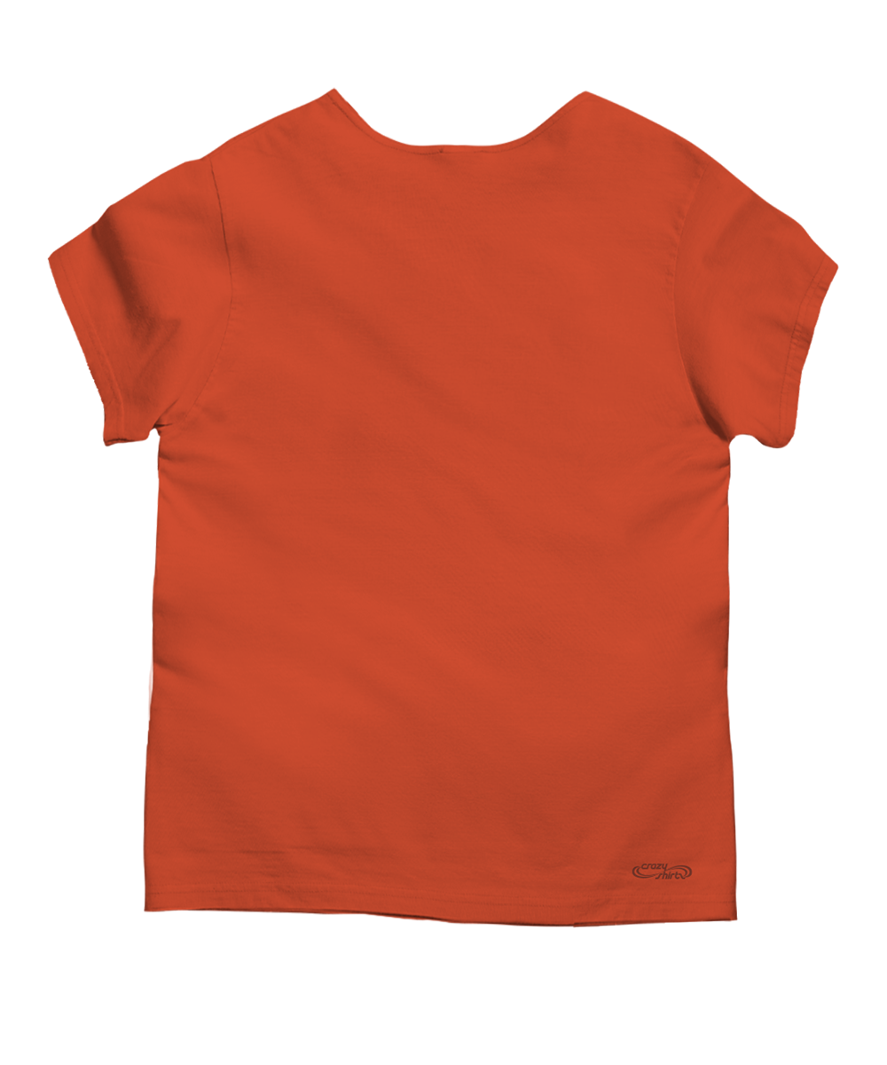 Orange t-shirt on a white background View 4