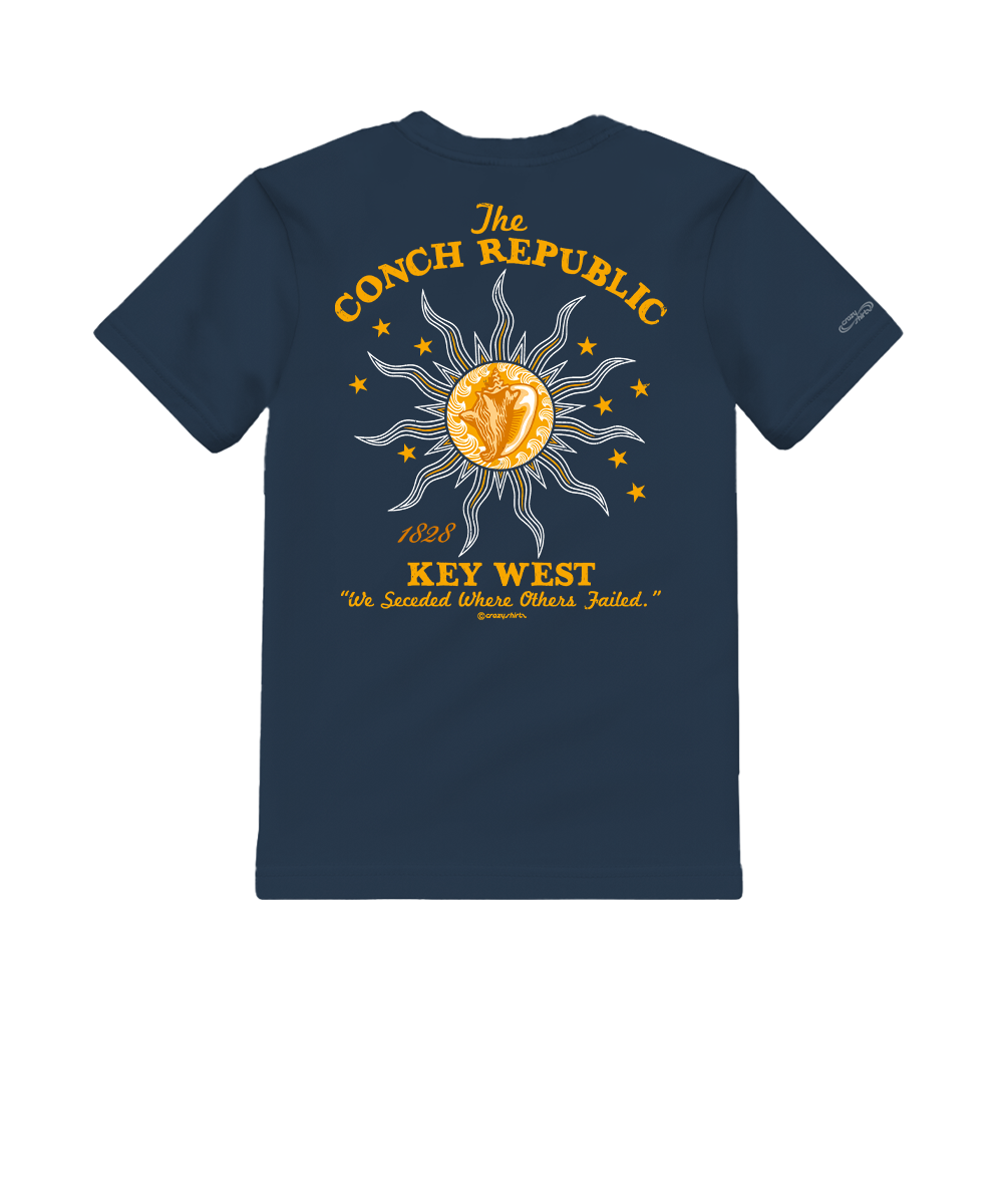 Key West Conch Republic - Navy Short Sleeve Crewneck T-Shirt