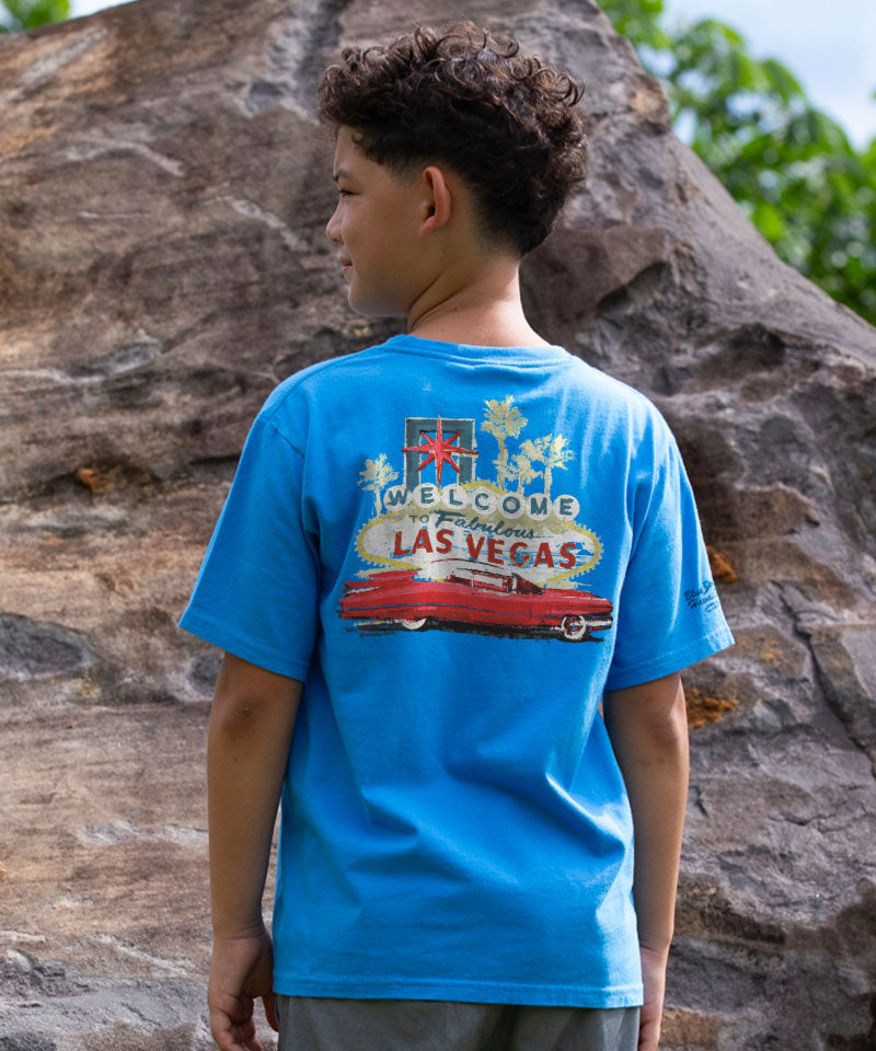 Vegas Caddy - Blue Hawaii Dyed Short Sleeve Crewneck T-Shirt