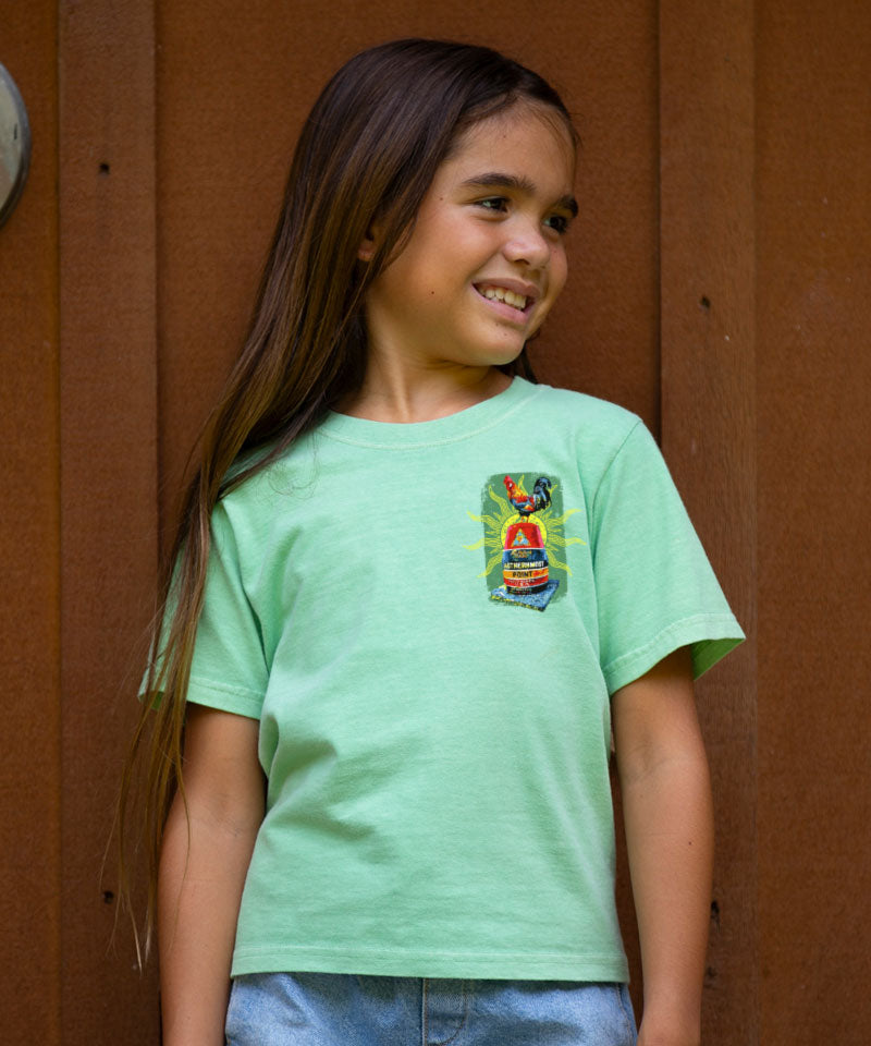 Sunrise Chicken Buoy - Key Lime Dyed Short Sleeve Crewneck T-Shirt