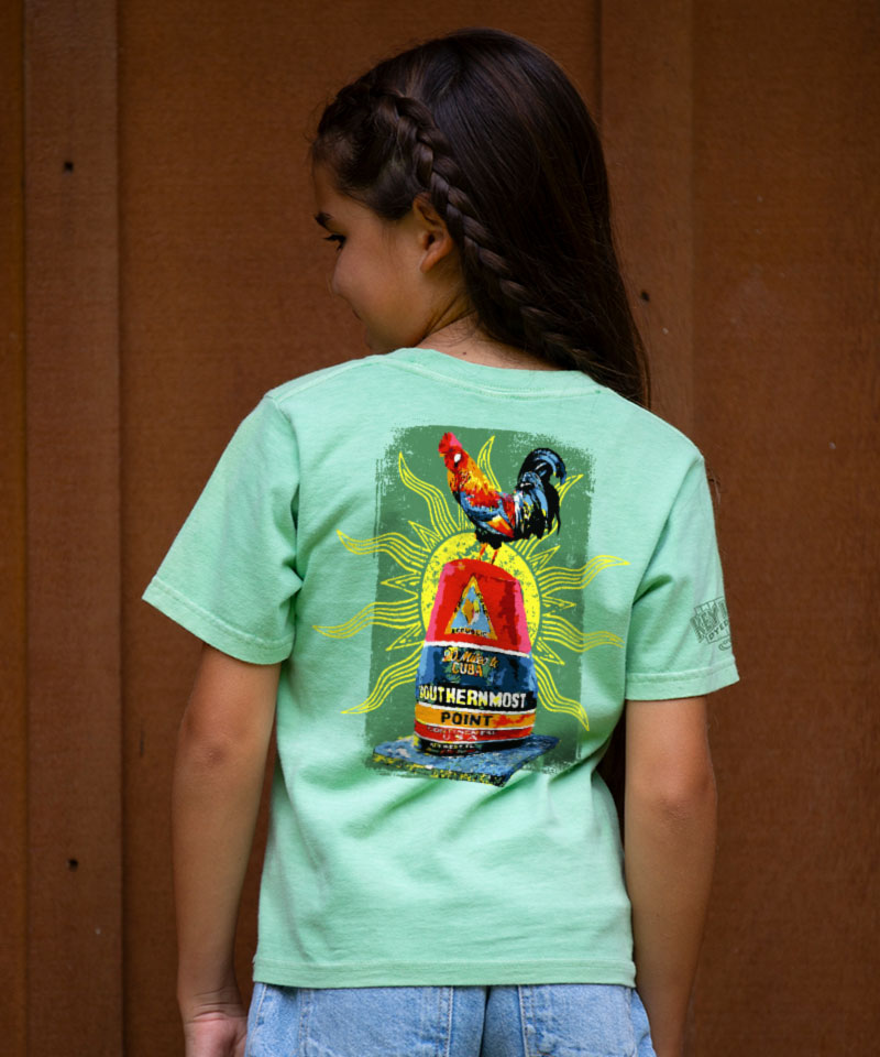 Sunrise Chicken Buoy - Key Lime Dyed Short Sleeve Crewneck T-Shirt