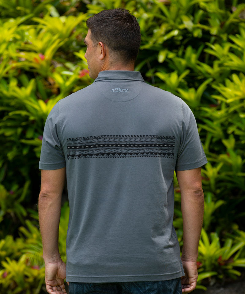 Ehukai Band - Smoke Short Sleeve Pima Polo