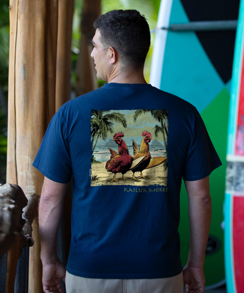 Kailua Mokes - Navy Short Sleeve Crewneck T-Shirt