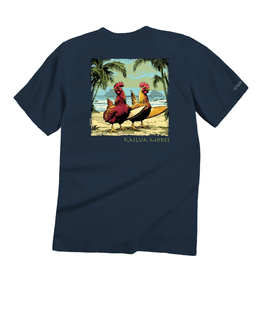 Kailua Mokes - Navy Short Sleeve Crewneck T-Shirt