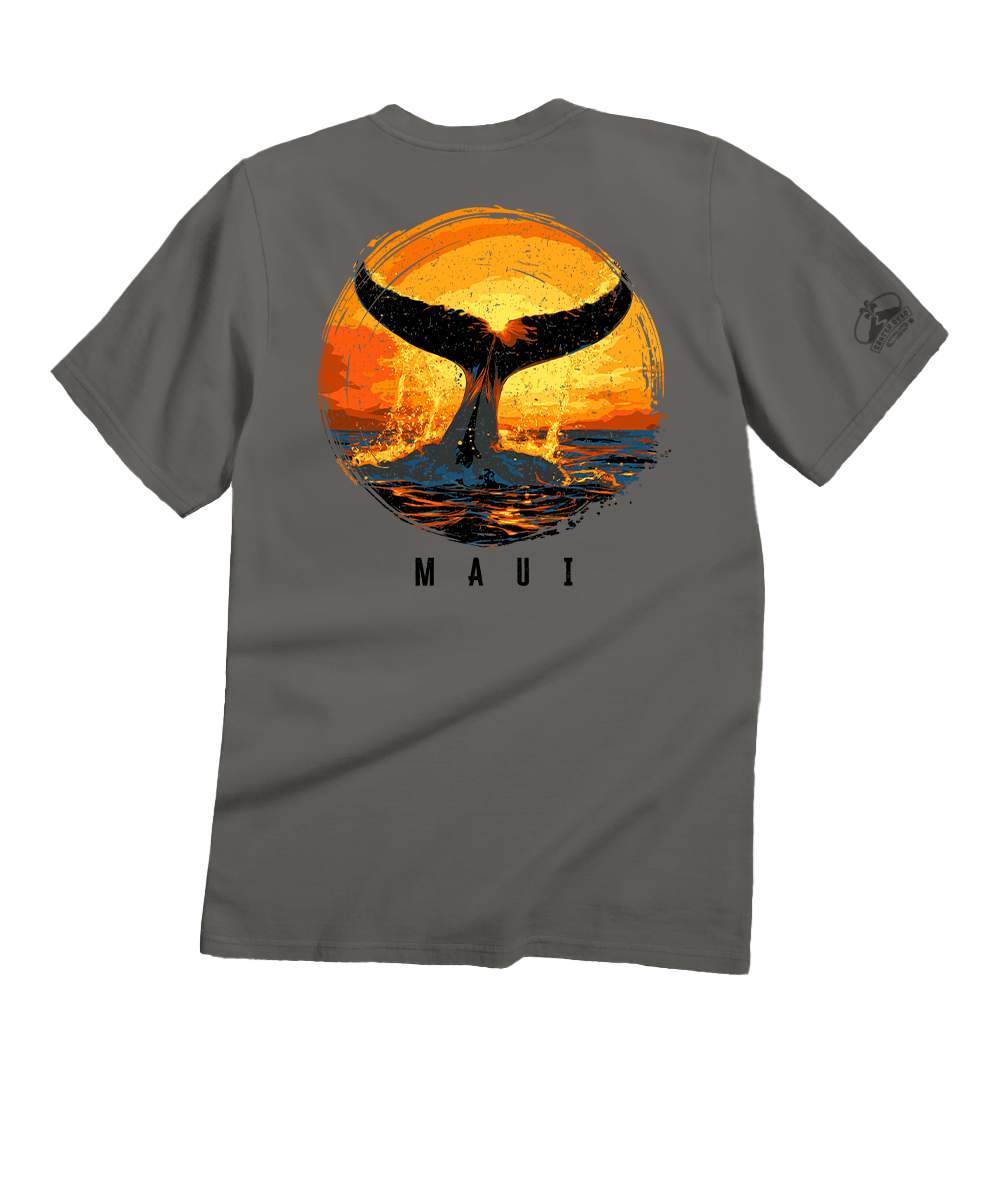 Whale Tail Sunset - Crater Dyed® Short Sleeve Crewneck T-Shirt