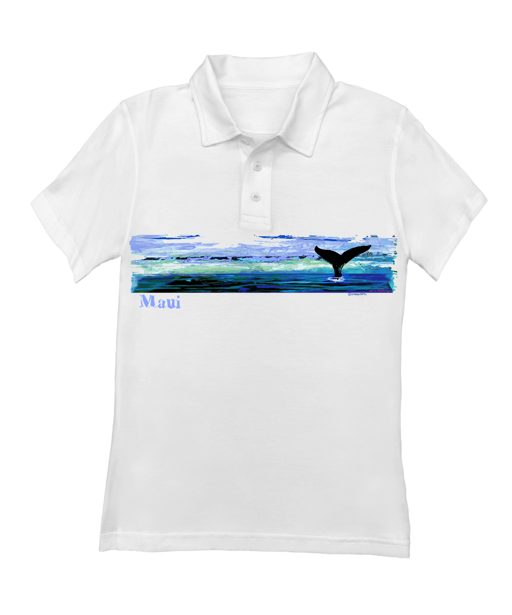 Into Blue - White Short Sleeve Pima Polo