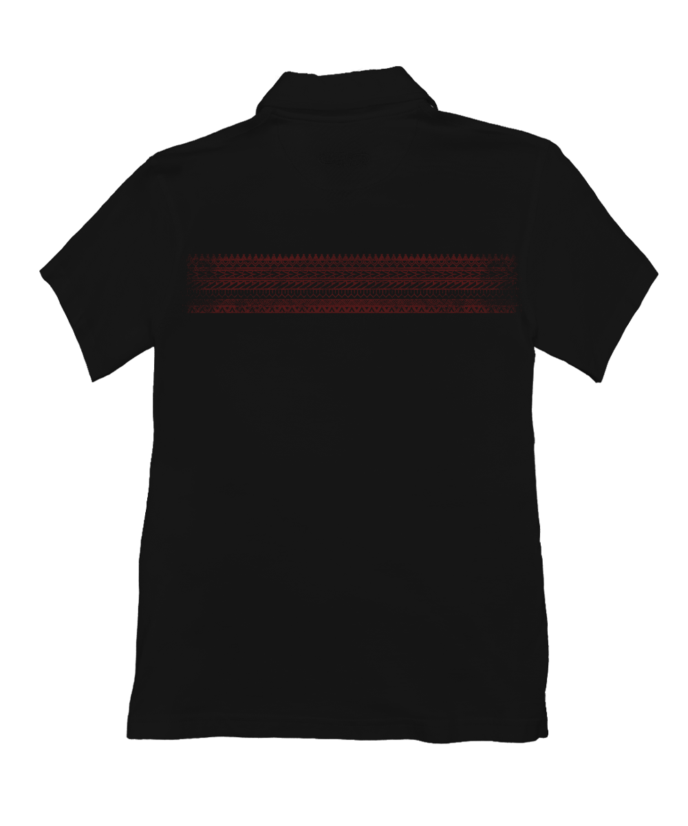 Lava Flow Tribal - Jet Black Short Sleeve Pima Polo