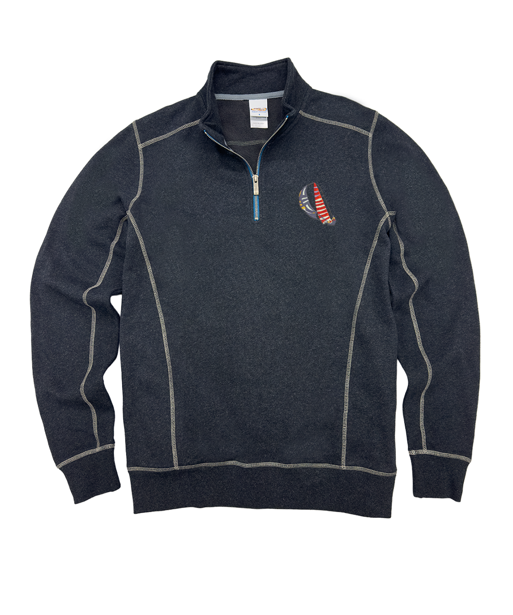 Painted Sails - Charcoal/Heather Long Sleeve Mountain Peak Pullover