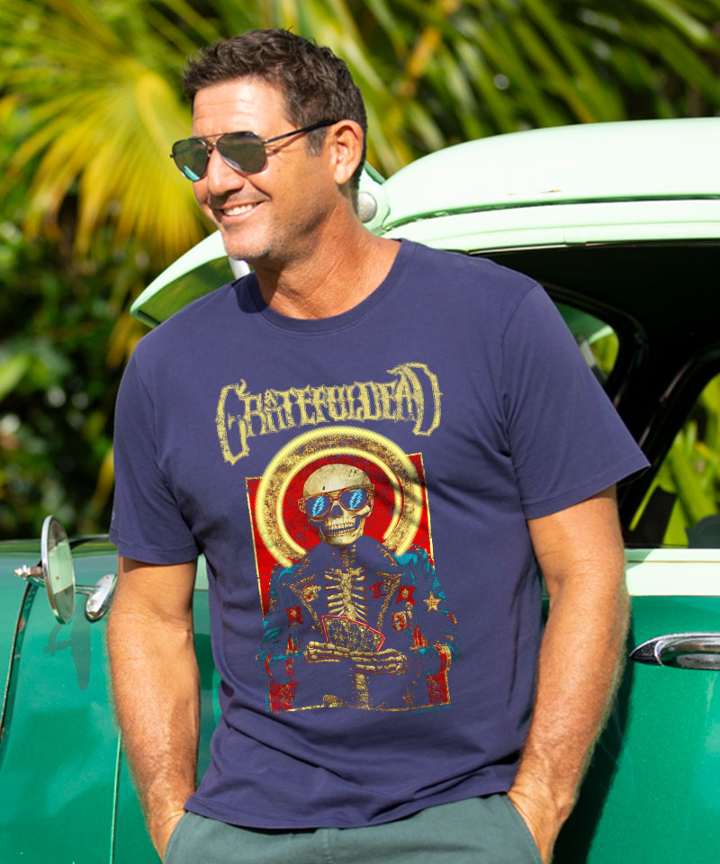 Grateful Dead SYF Poker Neon - Indigo Short Sleeve Pima T-Shirt