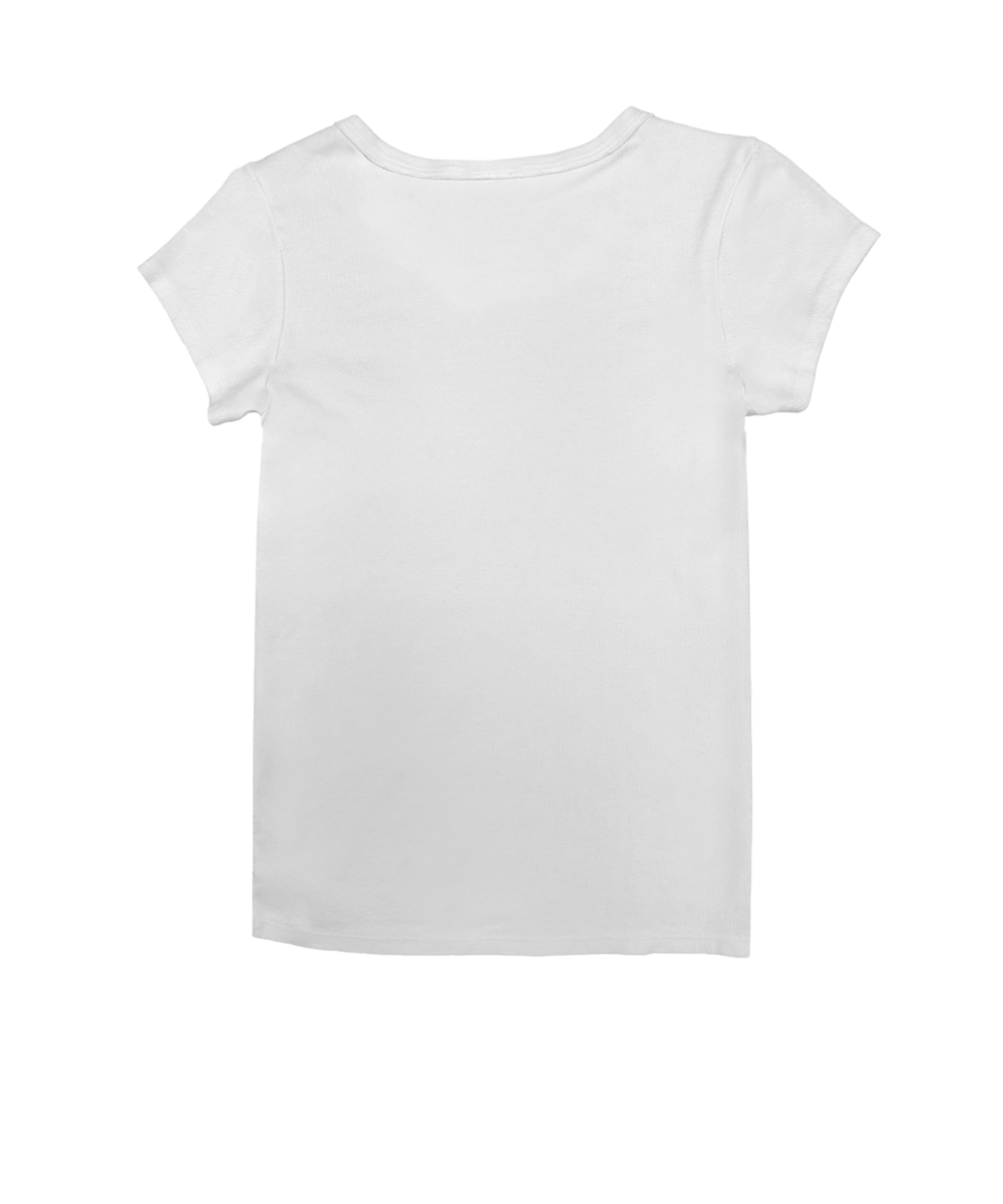 White tee on a white background View 4