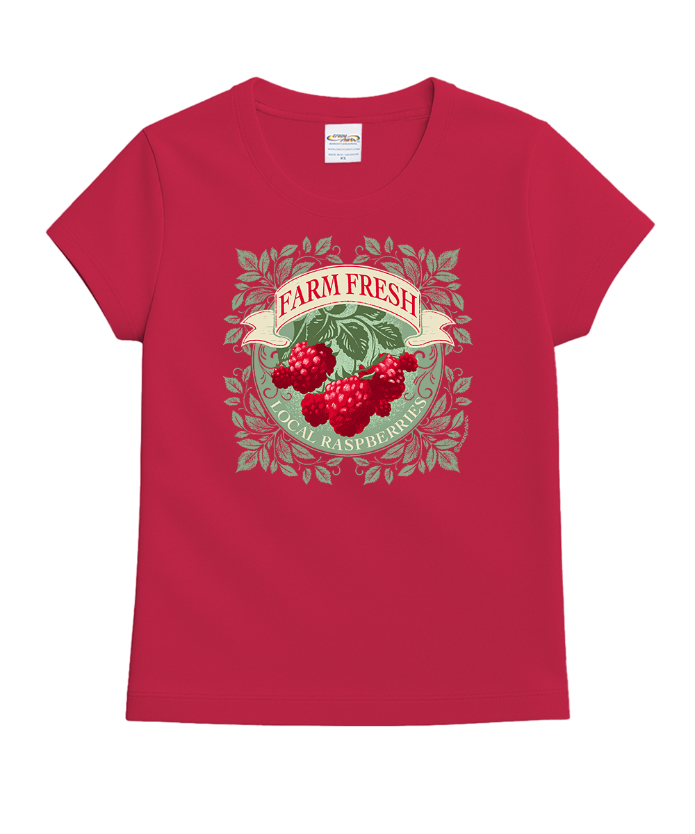 Local Raspberries - Raspberry Dyed Short Sleeve Crewneck T-Shirt