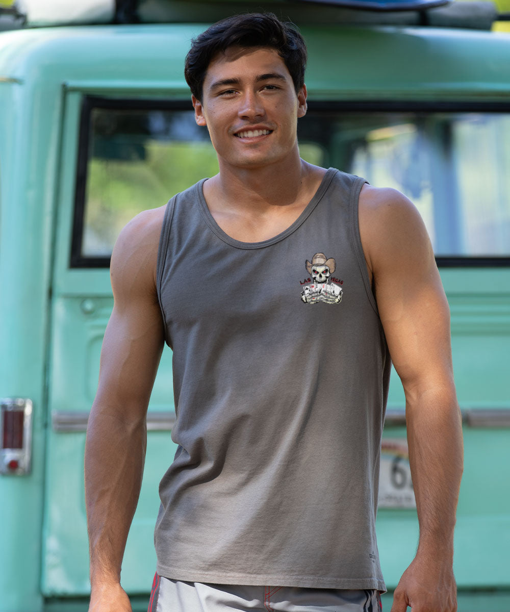 Dead Mans Hand - Crater Dyed® Sleeveless Tank Top View 3