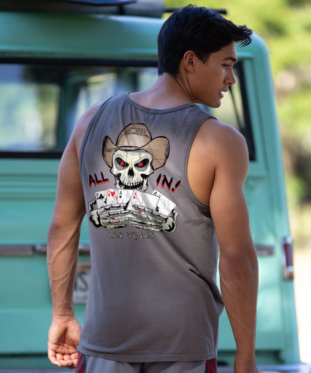 Dead Mans Hand - Crater Dyed® Sleeveless Tank Top View 2