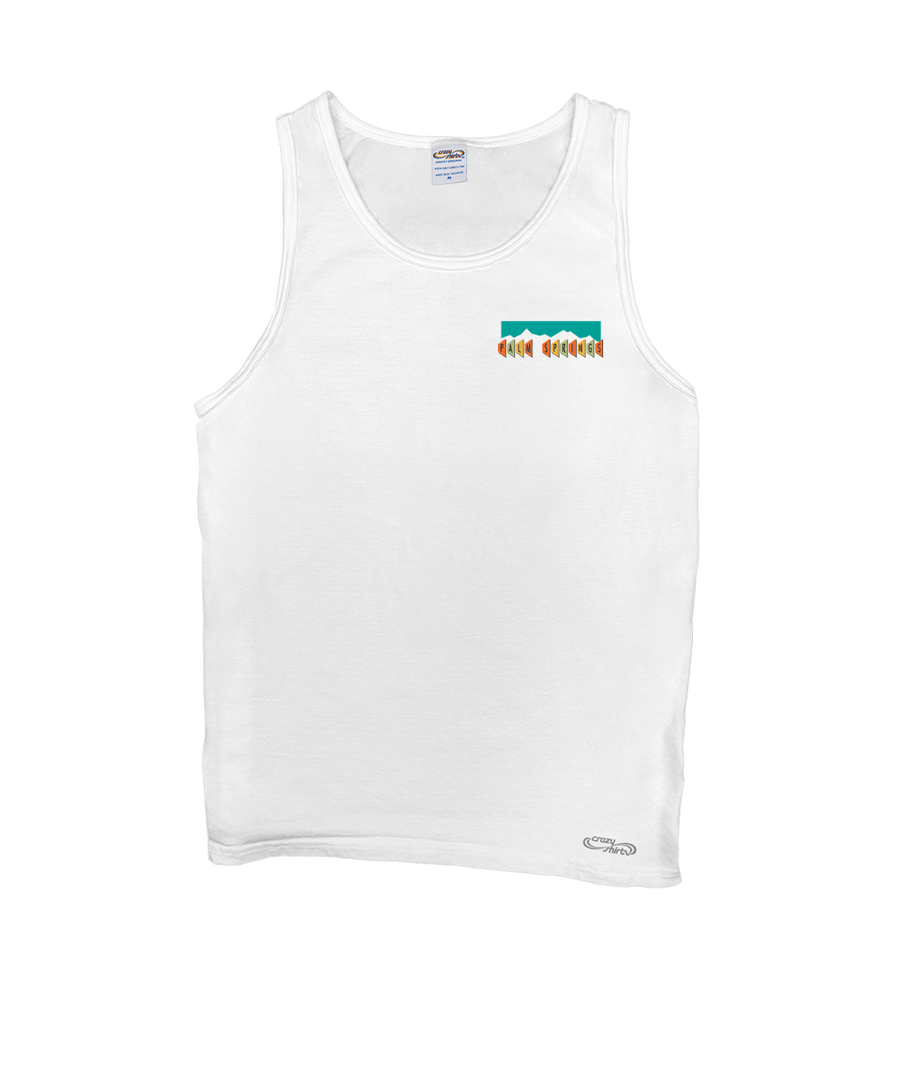 Palm Springs Oasis - White Sleeveless Tank Top View 4