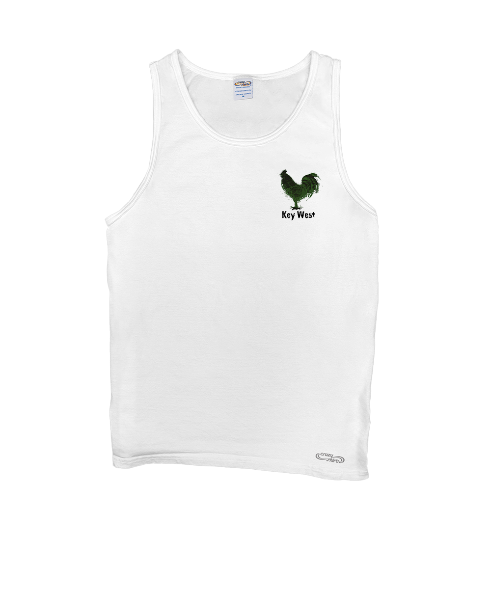 White tank top with a logo on a white background View 4