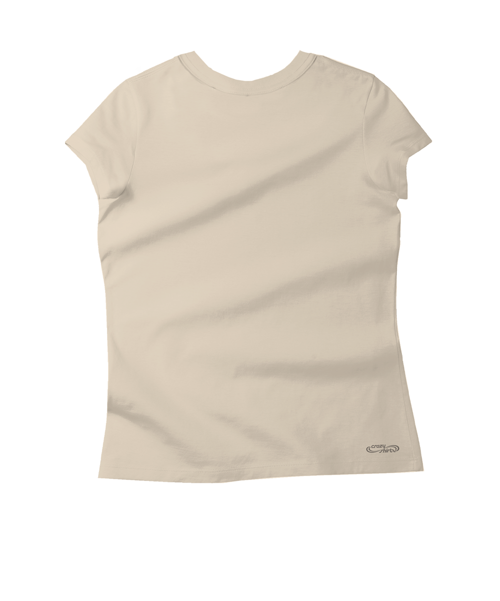 Tan womens shirt on a white background View 4