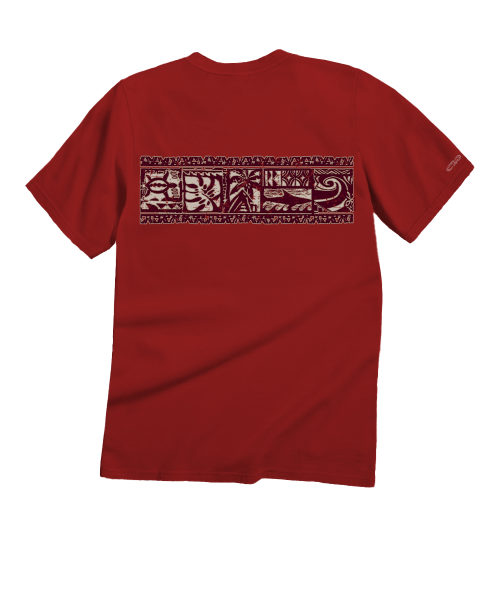 Reef Blue Band - Garnet Short Sleeve Crewneck T-Shirt