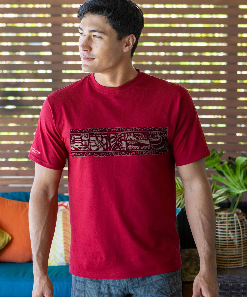 Reef Blue Band - Garnet Short Sleeve Crewneck T-Shirt