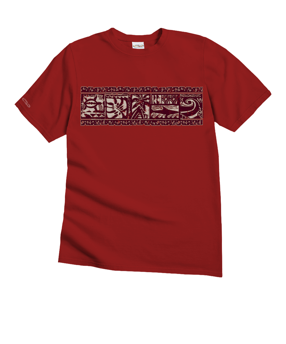 Reef Blue Band - Garnet Short Sleeve Crewneck T-Shirt