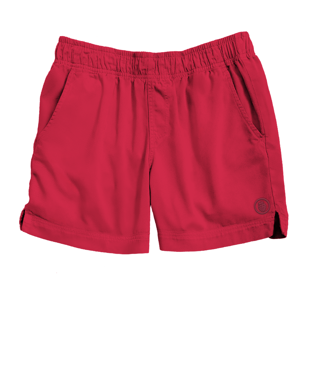 Raspberry Dyed shorts on a white background View 1