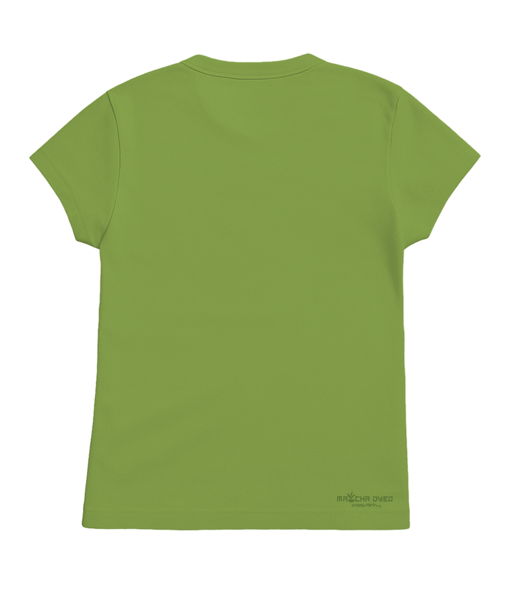 Green t-shirt on a white background View 4