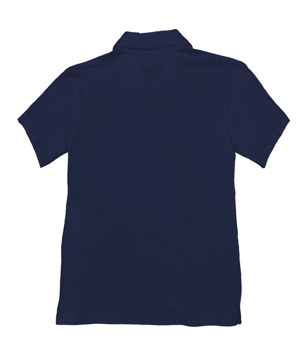 Navy blue polo shirt on a white background View 4