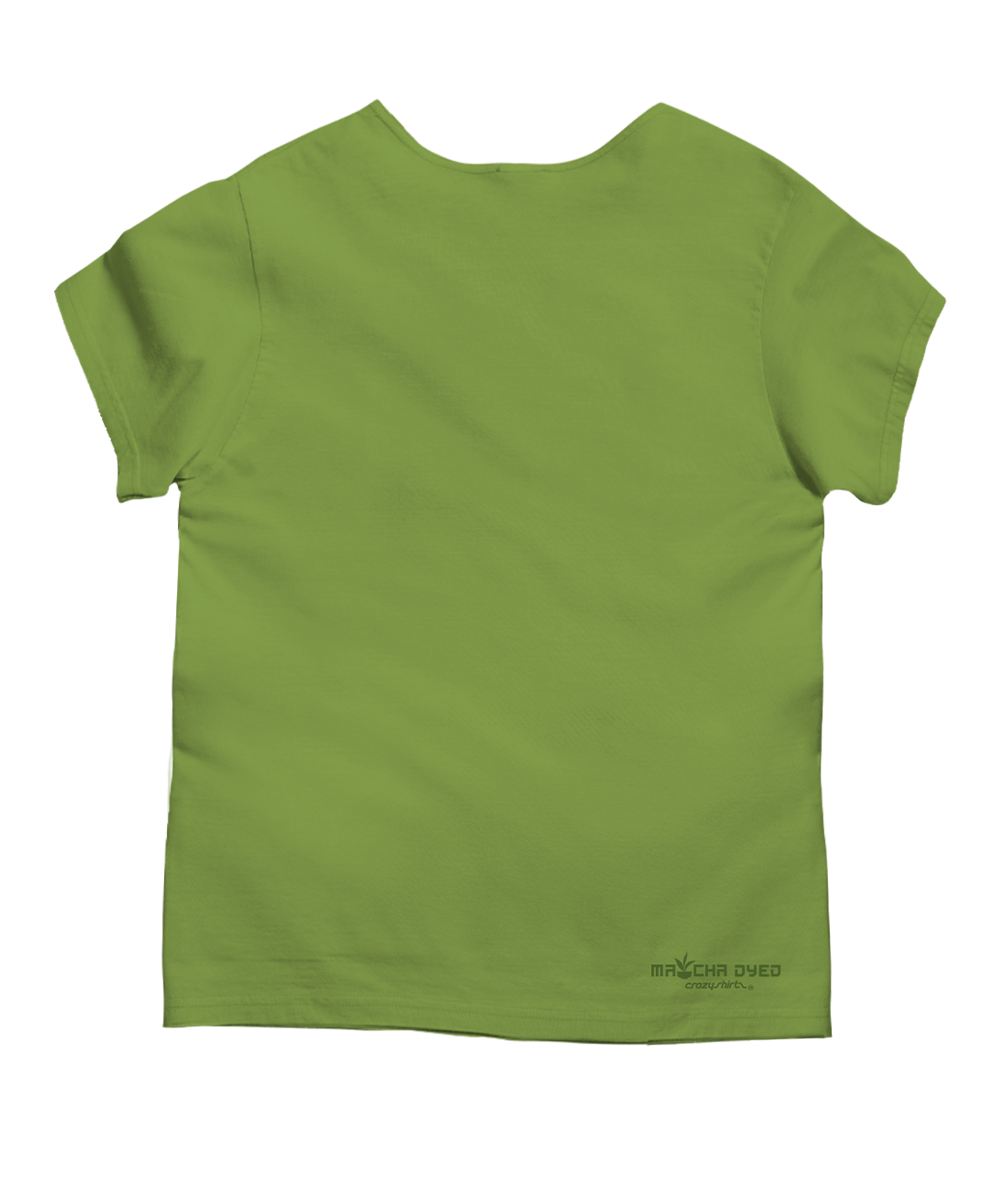 Green t-shirt on a white background View 4