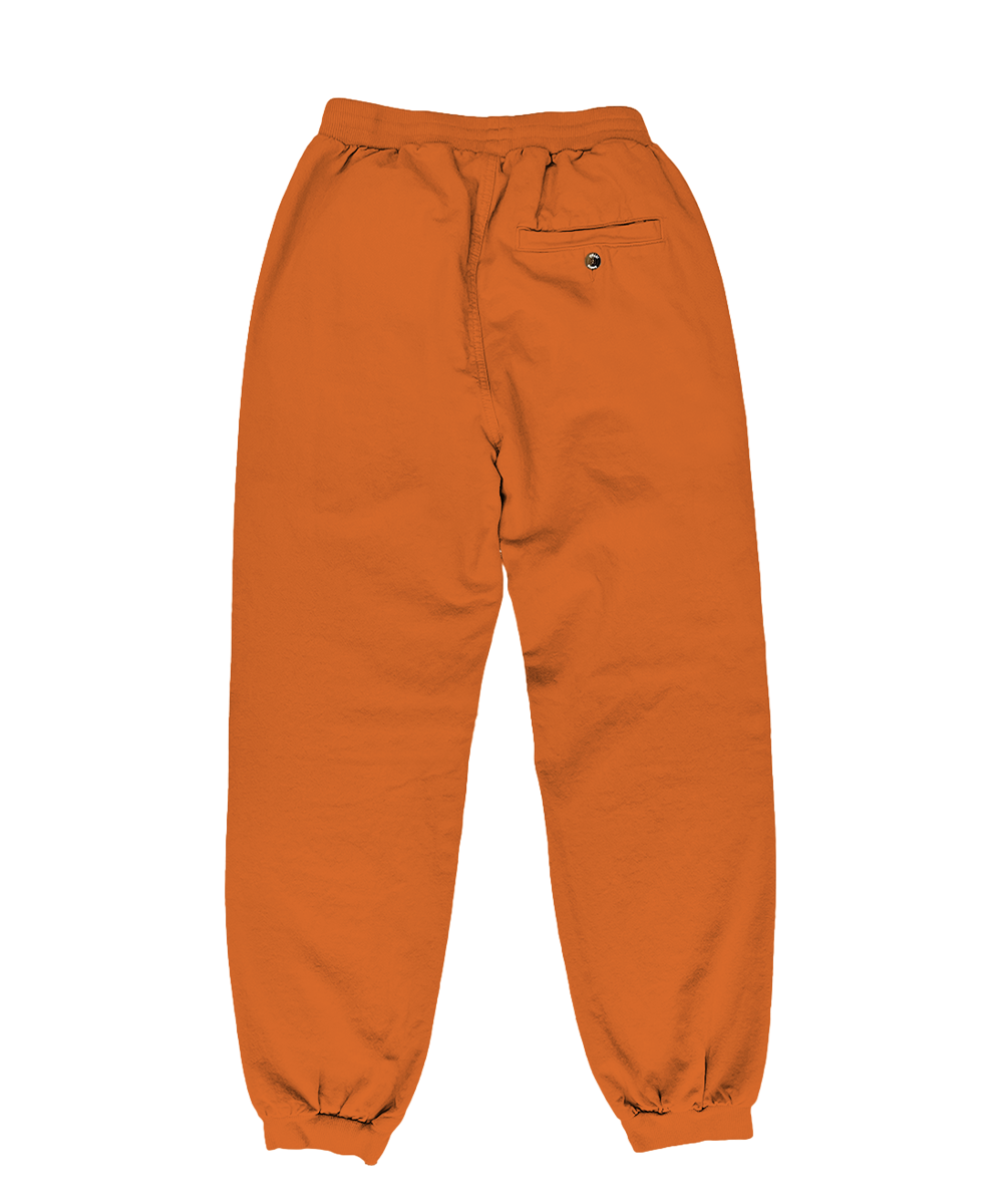 Mustard yellow sweatpants on a white background View 4