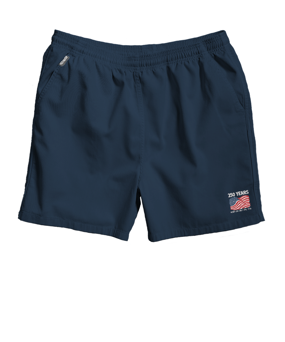 Ameri DIMENSIONAL SHORT PANTS ネイビーXS 250 Years America - Navy Crazyshorts® Twill Shorts