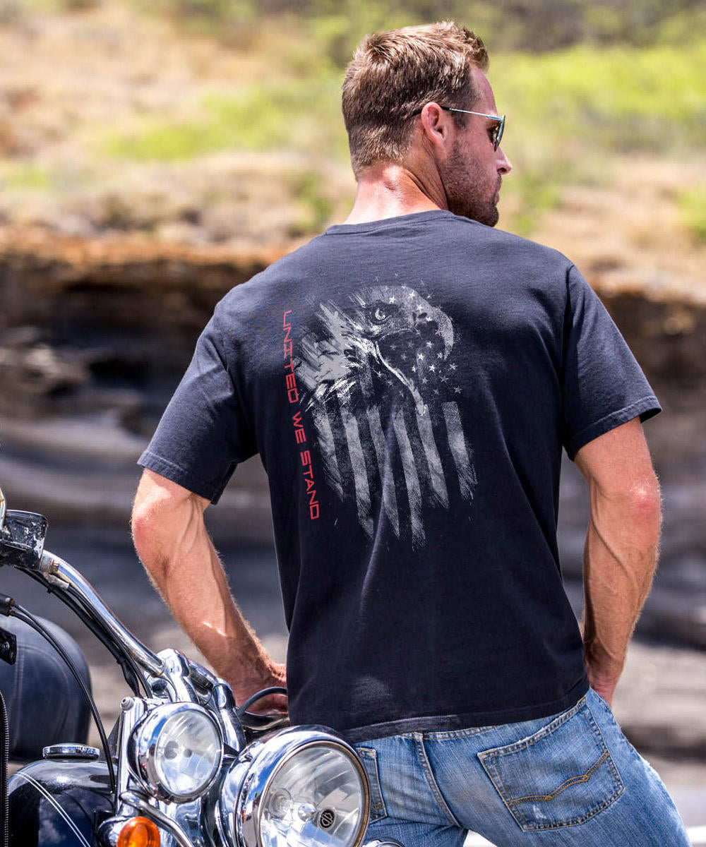 United Eagle - Black Short Sleeve Crewneck T-Shirt