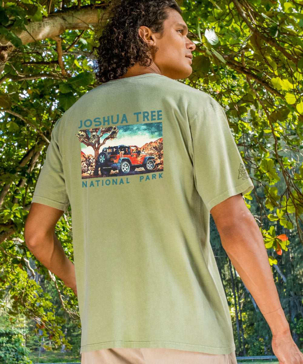 Jeep® Joshua Tree Scenic - Hemp Dyed Short Sleeve Crewneck T-Shirt