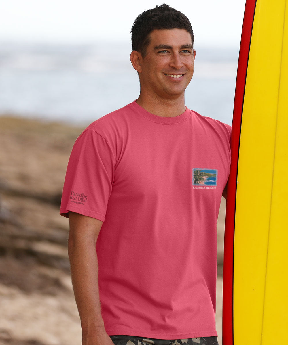 Laguna Beach Scenic Paradise Red Classic Crewneck T-Shirt