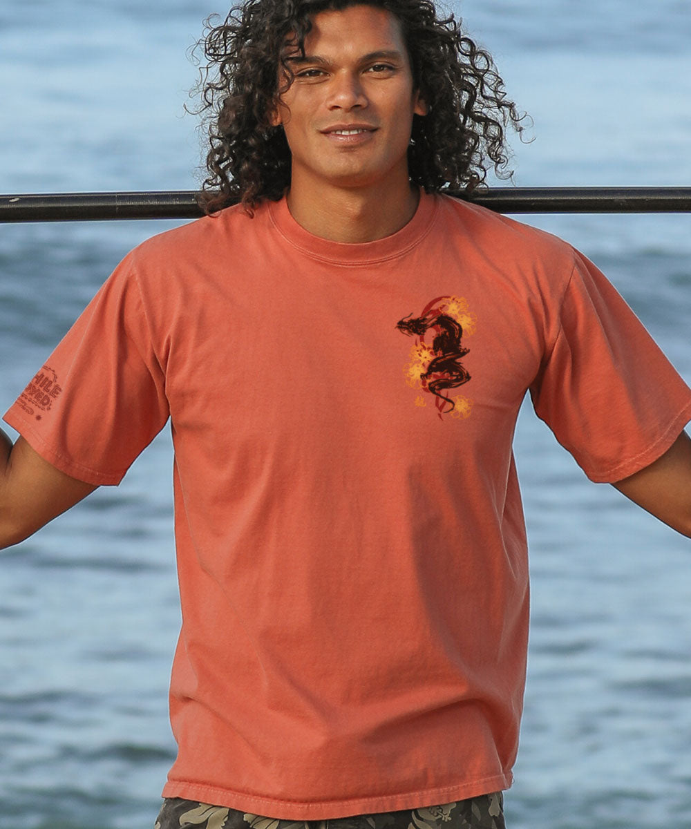 Ink Dragon - Chile Dyed Short Sleeve Crewneck T-Shirt