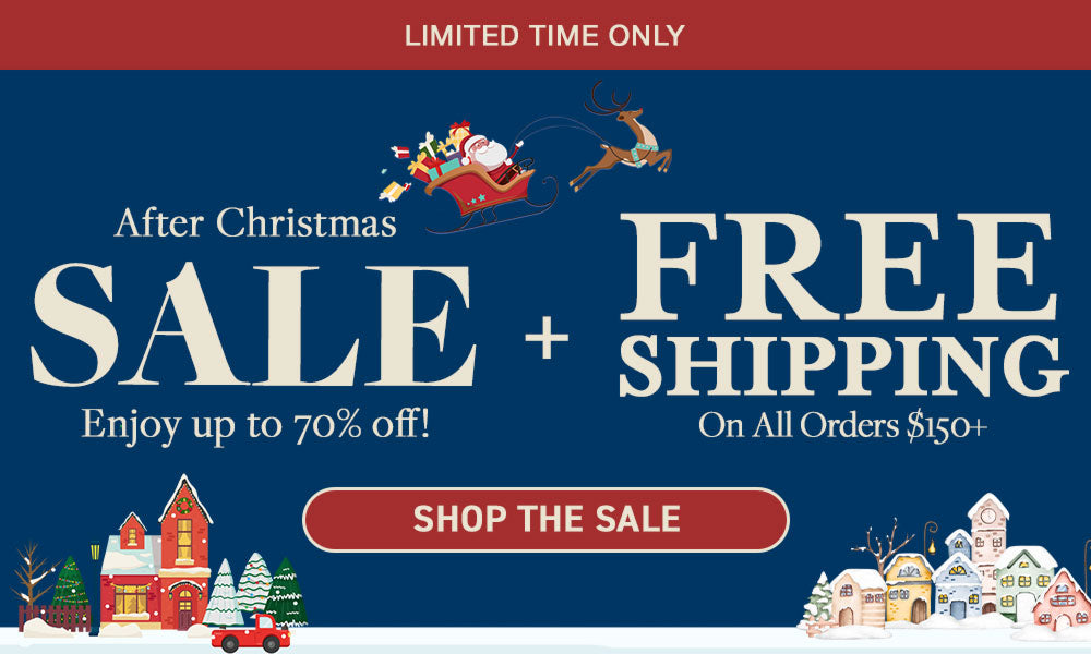 After Christmas sale- up to 70% Off & free shipping on orders $150