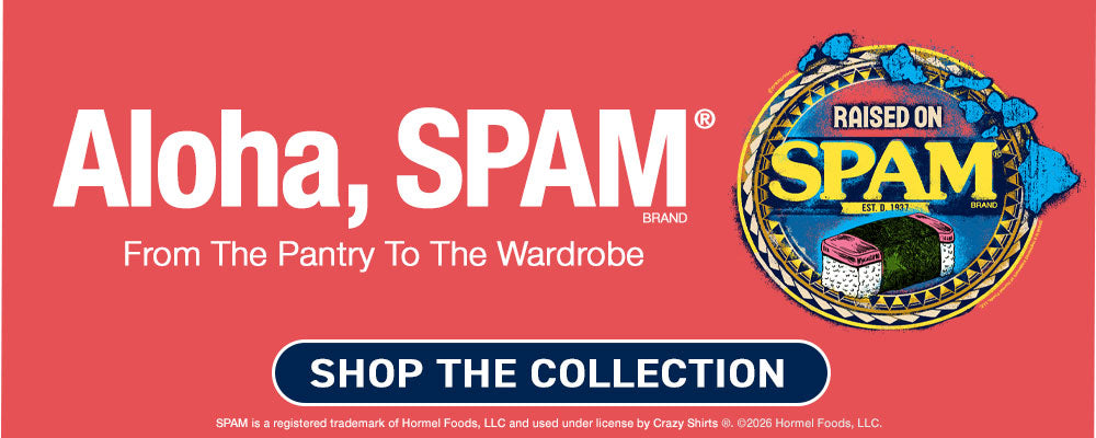 SPAM advertisement with text and logo on a red background