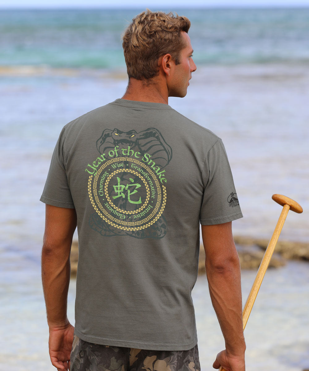 Year Of The Snake Circles 2025 - Crater Dyed® Short Sleeve Crewneck T-Shirt