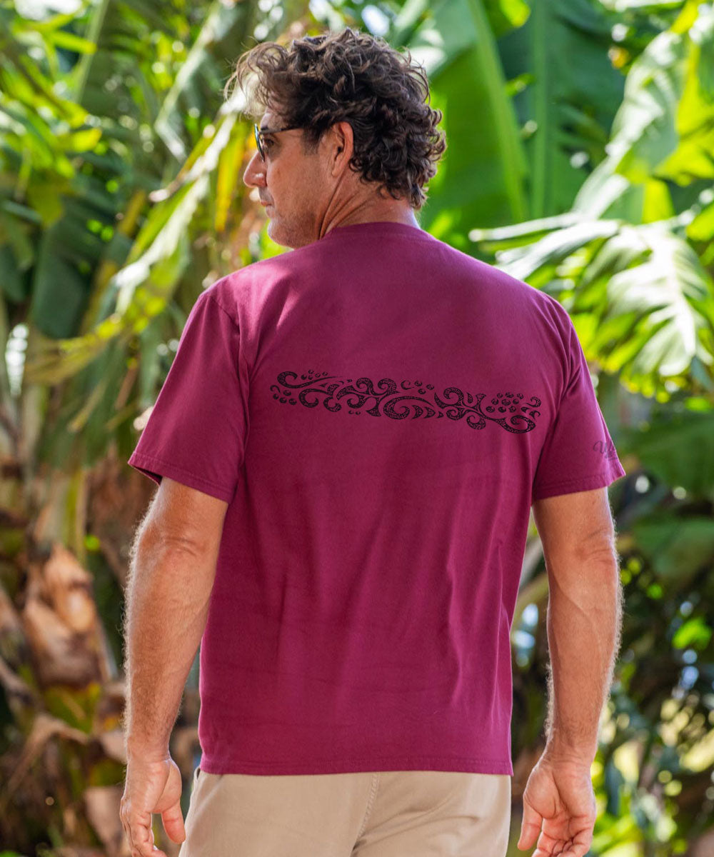 Maori Wine - Wine Dyed Short Sleeve Crewneck T-Shirt View 3
