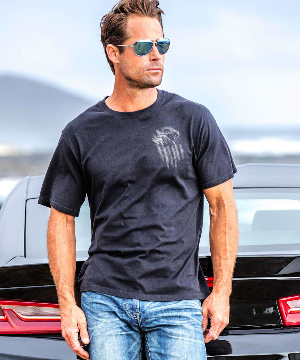 United Eagle - Black Short Sleeve Crewneck T-Shirt