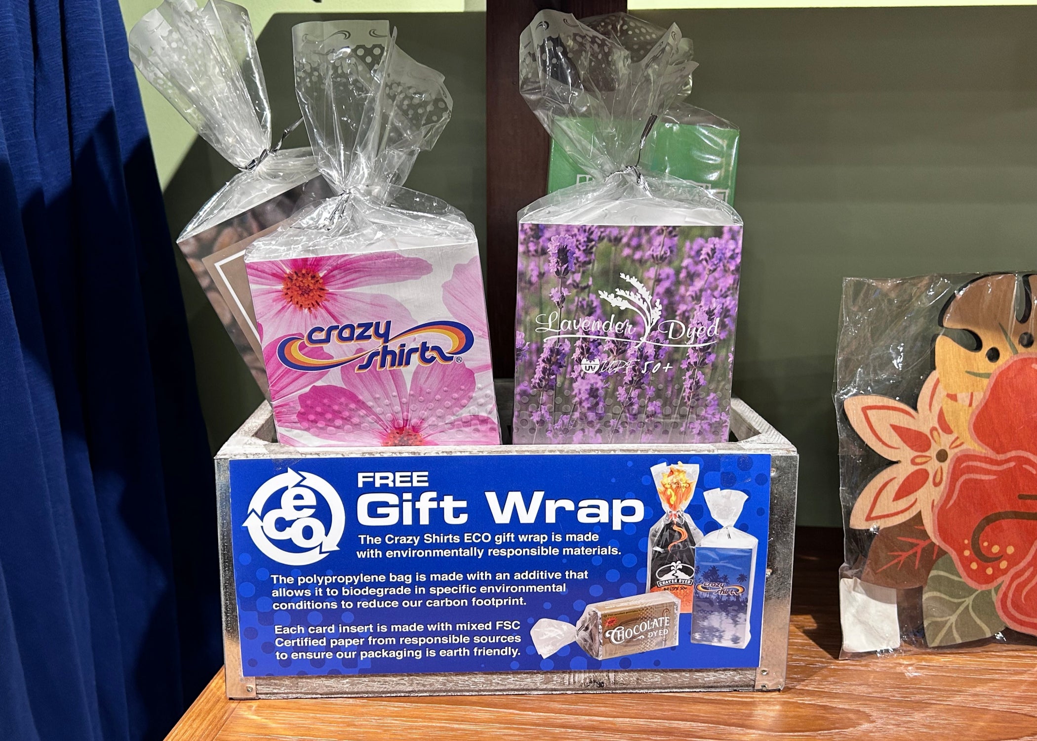 Crazy Shirts giftwrapped packages