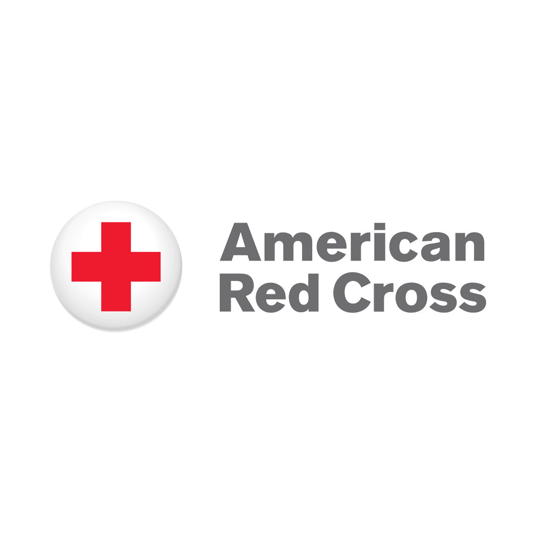 American Red Cross logo with red cross symbol on a white background