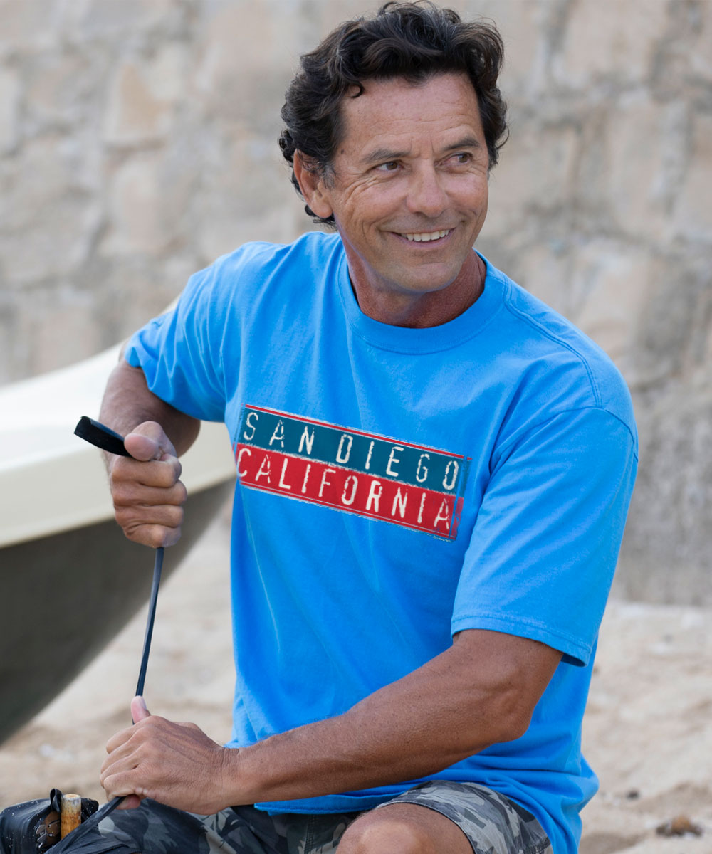 Shadow Surf - Blue Hawaii Dyed Short Sleeve Crewneck T-Shirt