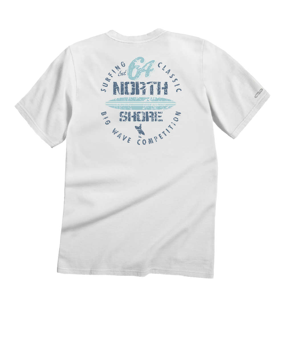 Surf Competition - White Short Sleeve Crewneck T-Shirt