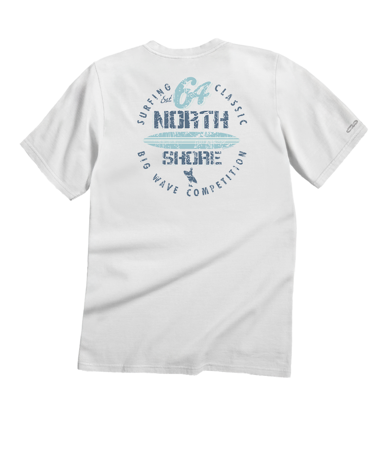 Surf Competition - White Short Sleeve Crewneck T-Shirt