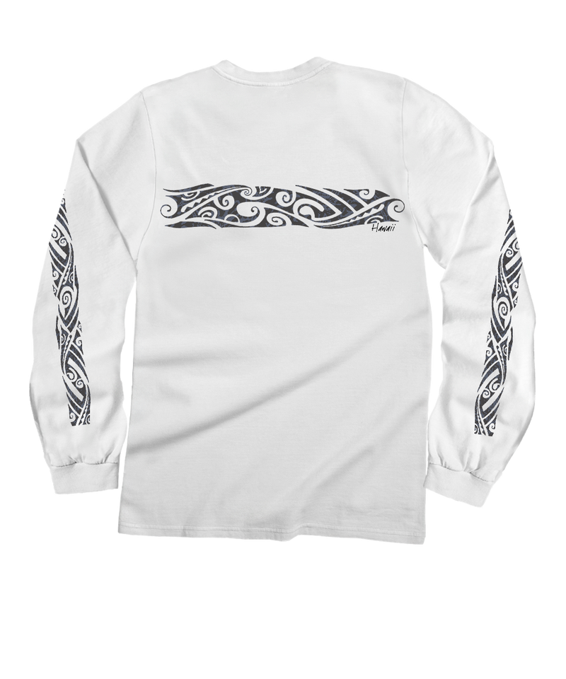 Wild Batik Band - White Long Sleeve Crewneck T-Shirt