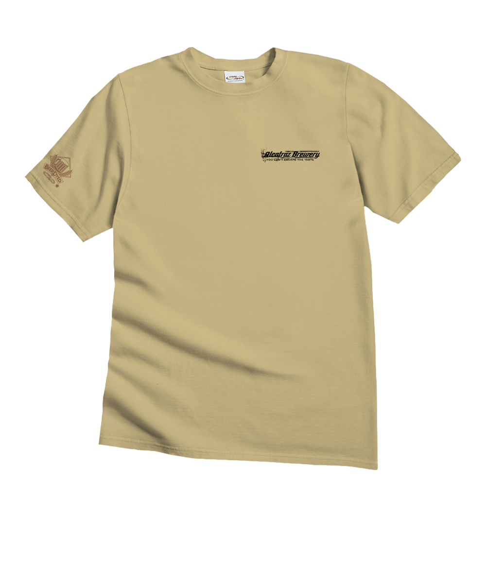 Alcatraz Brewery - Beer Dyed Short Sleeve Crewneck T-Shirt