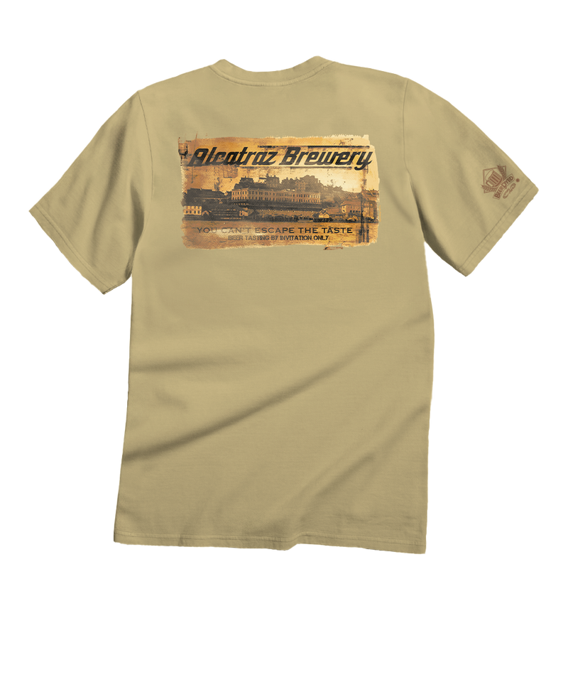 Alcatraz Brewery - Beer Dyed Short Sleeve Crewneck T-Shirt