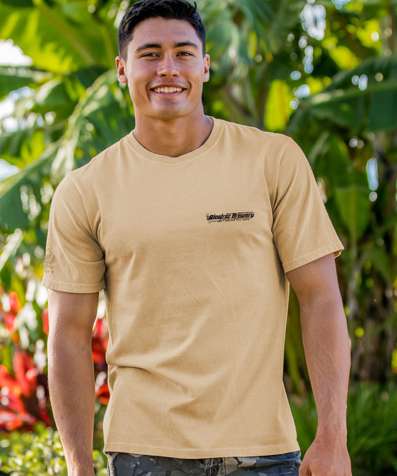 Alcatraz Brewery - Beer Dyed Short Sleeve Crewneck T-Shirt