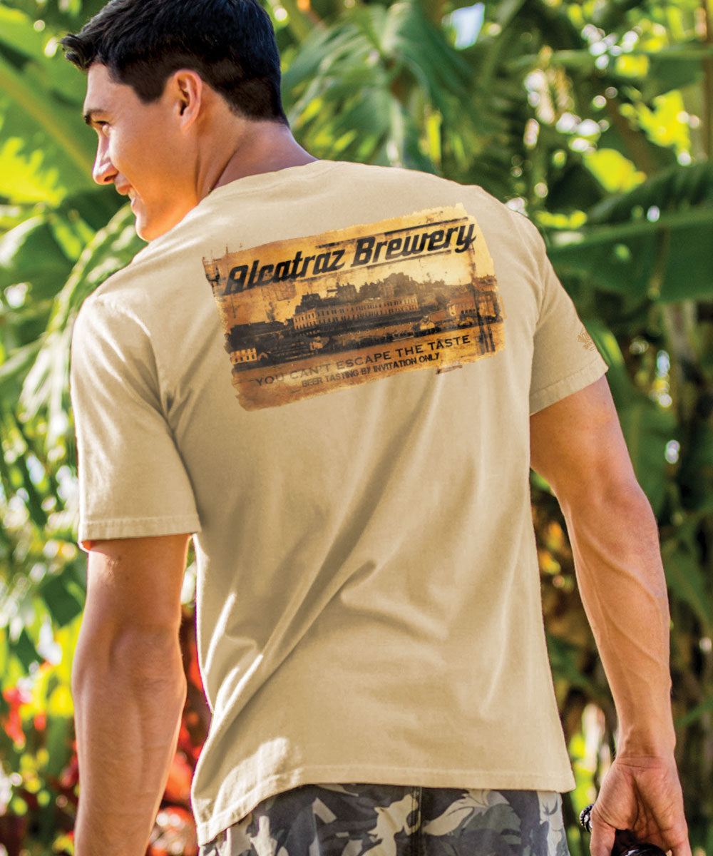 Alcatraz Brewery - Beer Dyed Short Sleeve Crewneck T-Shirt